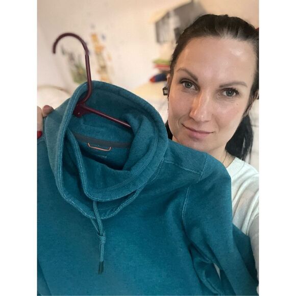 MERRELL womens SWEATSHIRT sweater Size XS active top turtleneck fleece hoodie - Picture 3 of 17